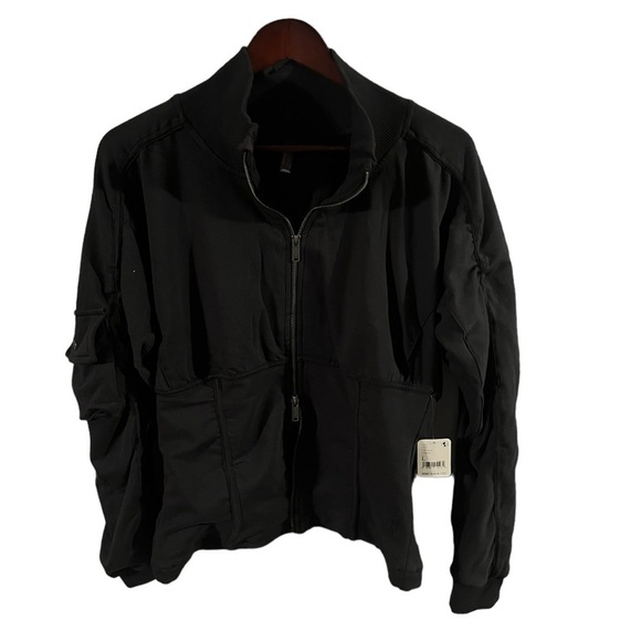 NWT FP Movement FOUNDATION RUCHED JACKET Slim Fit Double Zip Size L $148 - Picture 5 of 10